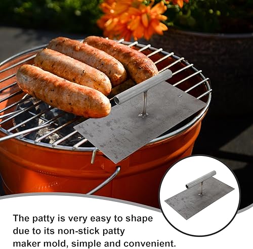 Miniatura 3 de Placa de barbacoa Molde de hierro forjado Prensa de tocino Pequeño Trampolín Almohadilla de seguridad Molde de hamburguesa Molde de hamburguesa
