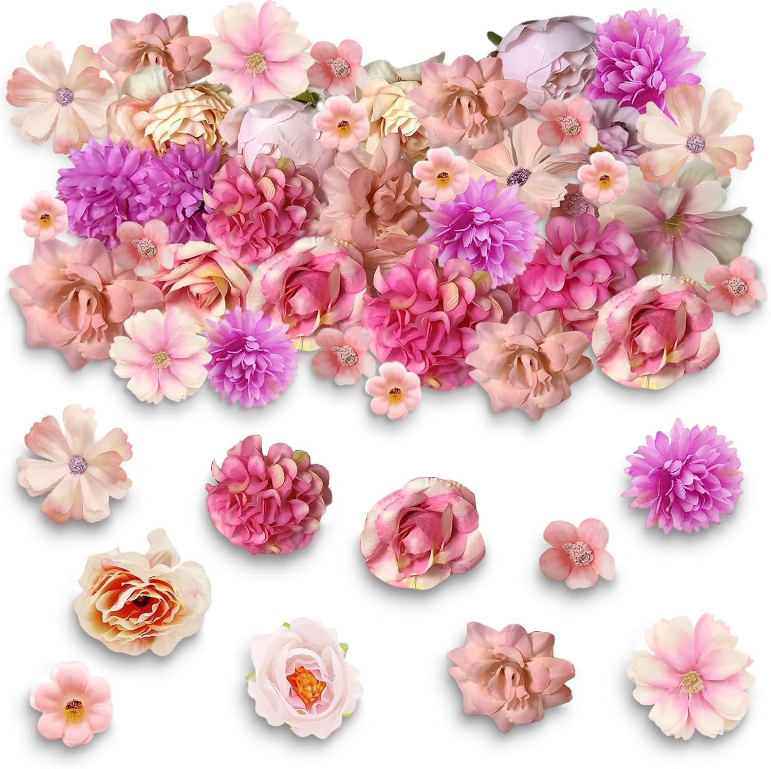 20 PCS Artificial Flowers, Reusable and Easy to Store, Home Decoration
