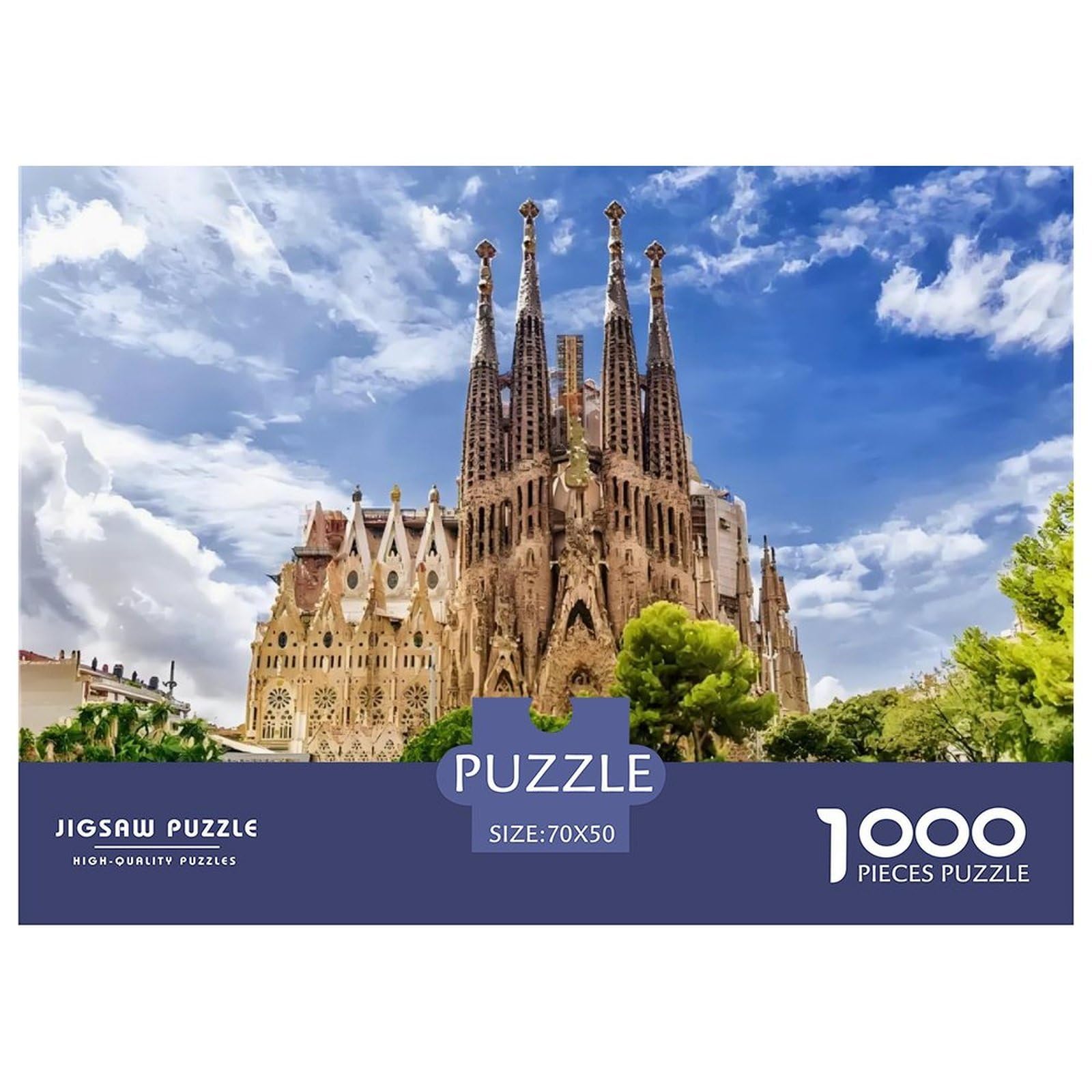 Jigsaw Puzzles 1000 Pieces La Sagrada Familia Jigsaw 70x50cm/1000pcs Toy for Adults And Kids Stress Reliever Family Game DIY Cardboard
