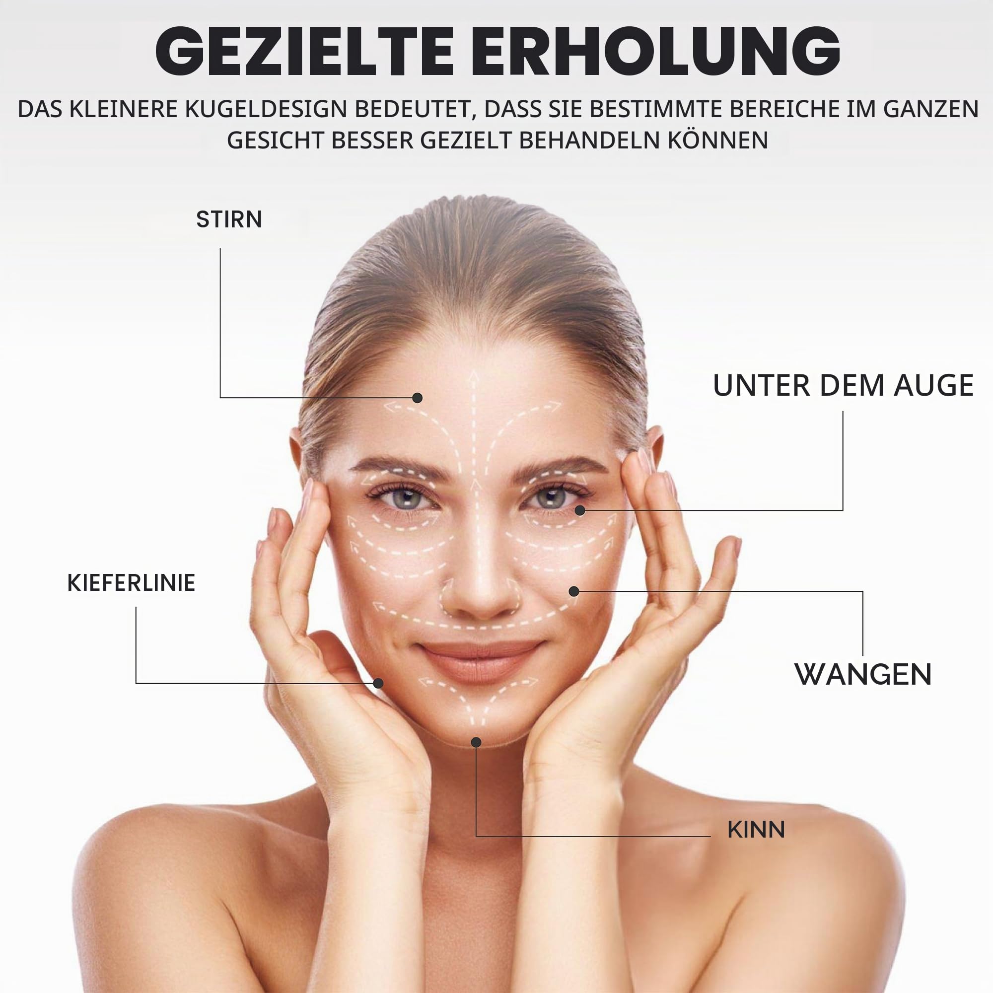 Bell's Lähmungsmassagegerät und Gesichtsstimulator für Lähmungen, Nerven und Muskeln, lindert Steifheit und Entzündungen für Gesicht, unter den Augen, Kiefer, Mund, 2-teiliges Set