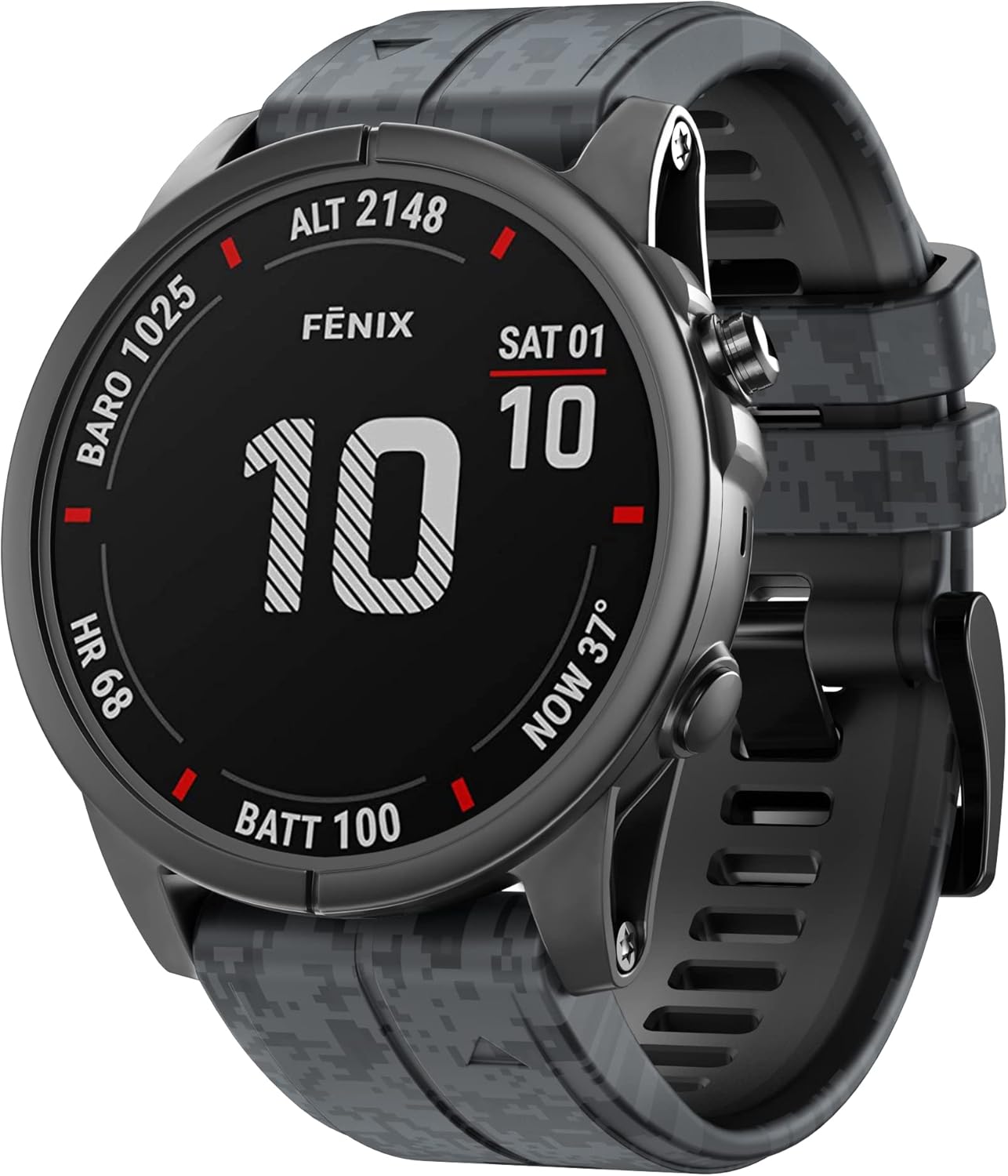 ANCOOL Compatible with Fenix 7X Bands,26mm Silicone Watchbands Replacement for Fenix 5X/Fenix 5X Plus/Fenix 6X/Fenix 6X Pro/Tactix Delta/Descent Mk2i Smartwatches(Digital Camouflage) - Image 3