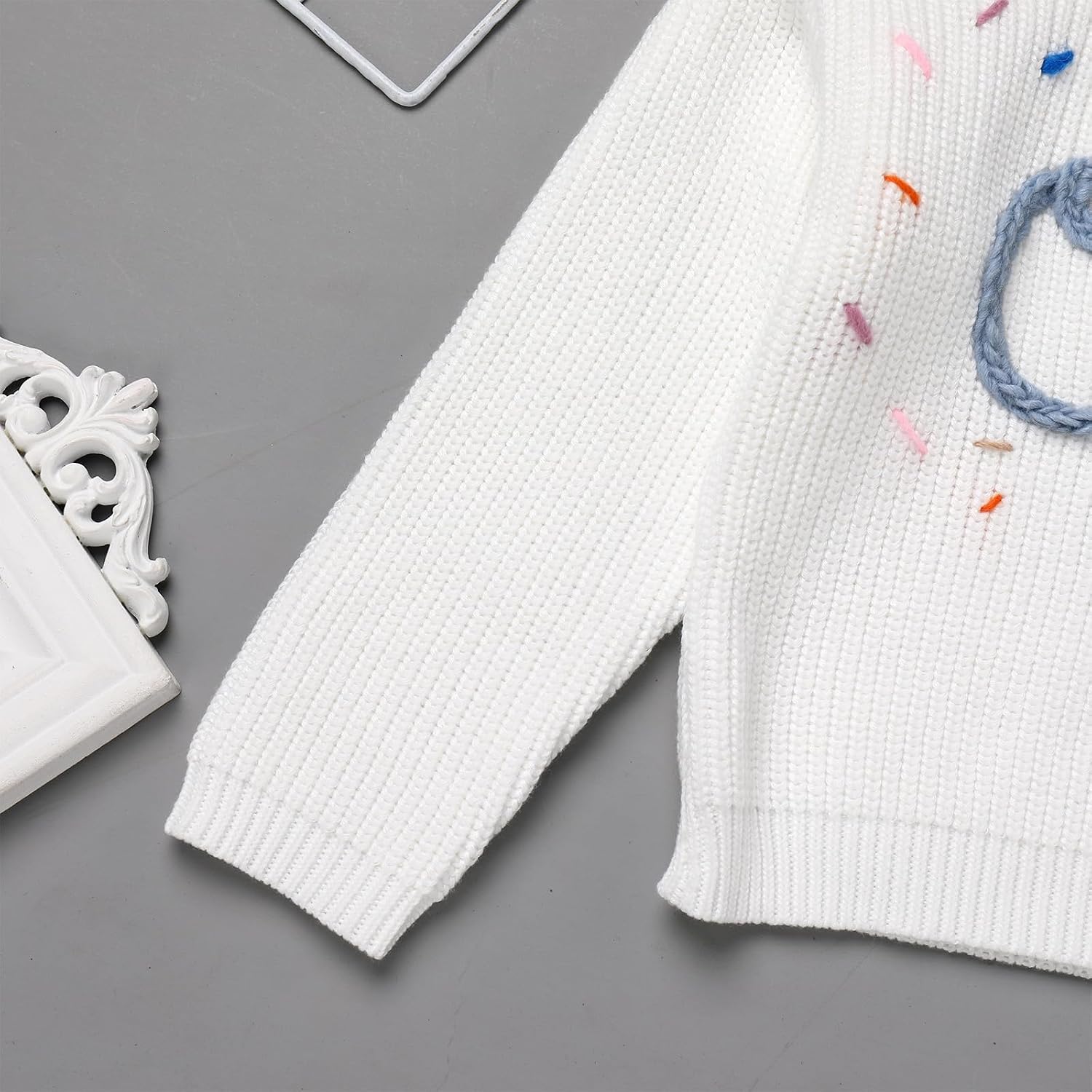 OBEEII Baby Girl Boy Knit Sweater Crewneck Long Sleeve Pullover Top First Birthday Cake Smash Fall Winter Clothes