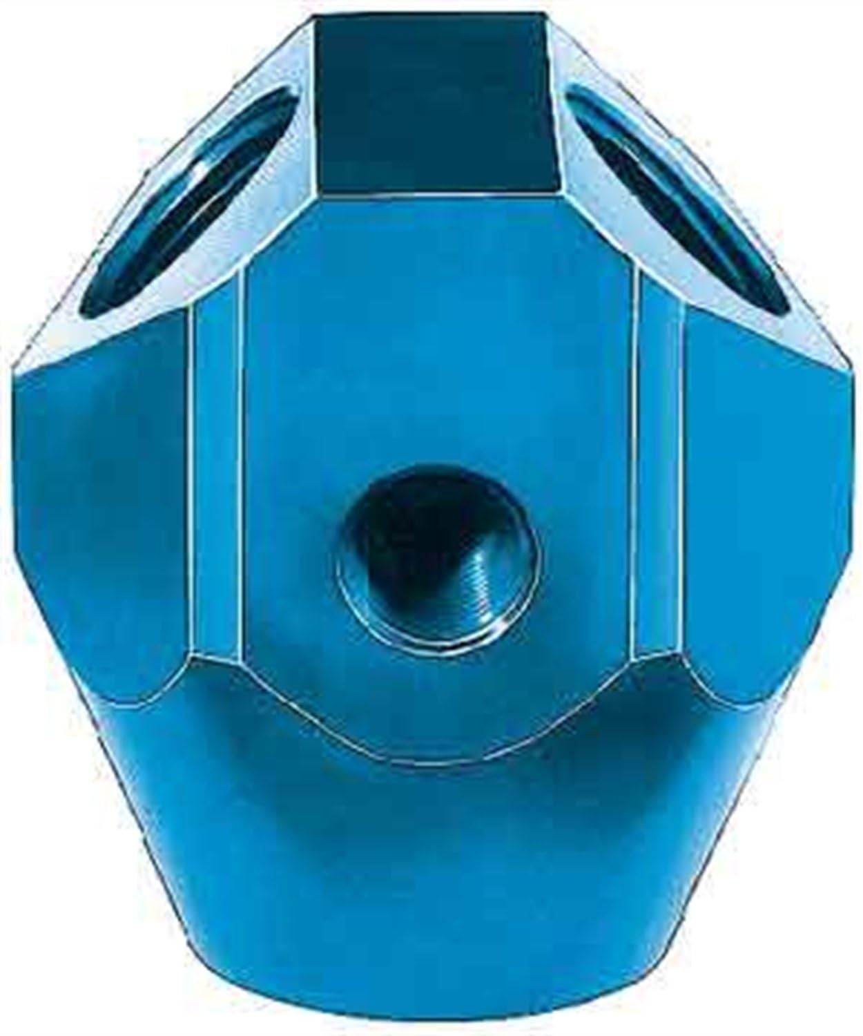 Aeroquip FCM2179 Blue Anodized Aluminum Fuel Block Fitting