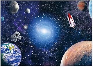 CGXINS 10x8ft Outer Space Backdrop for Baby Kids Astronaut Themed Birthday Party Decoration Supplies Universe Galaxy Stars Newborn Baby Shower Photo Background Photography