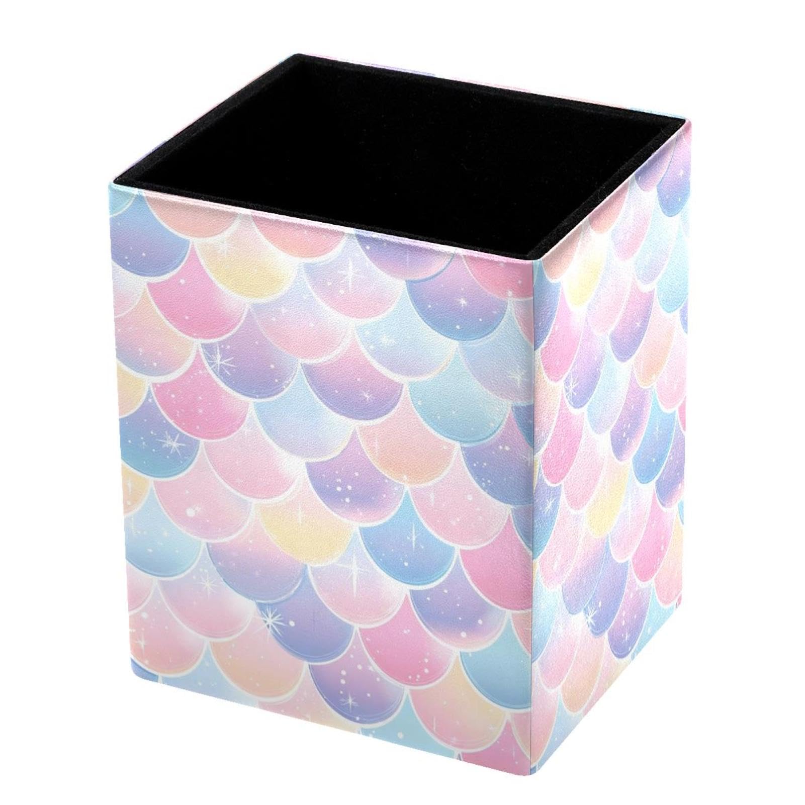 VAPOKF Pencil Holders for Desk, Colorful Scales Printed Pen Holders Pen Pot Makeup Brushes Storage Desktop Stationery Supplies Organiser for Home Office