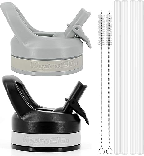 Tapa de popote para Hydro Flask de boca ancha de 12, 16, 18, 32, 40, 64 onzas, tapa de repuesto para Takeya y la mayoría de las marcas, accesorios