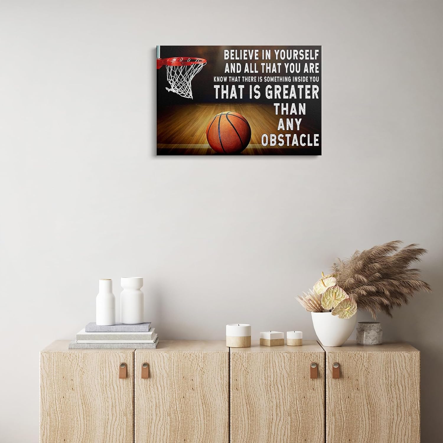 Luxey Aura Inspirational Basketball Wall Art Canvas Photos & Motivational Posters for Boys Bedroom - Mamba Mentality, Sports Decor (12x18in Framed Canvas) - Image 6
