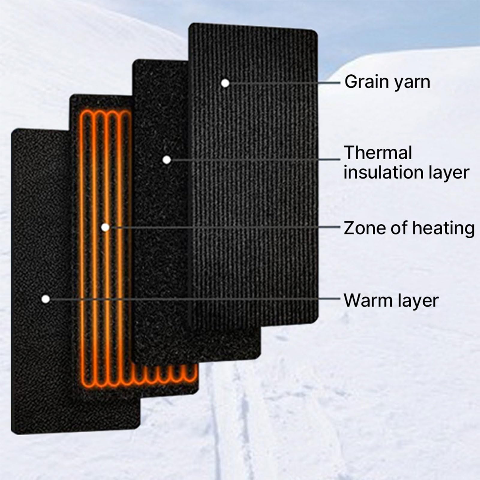 Calze Elettriche Ricaricabili, Riscaldate con Batteria 6000mAh, Controllo App e 3 Livelli Temperatura, Riscaldamento 360° per Sport Invernale