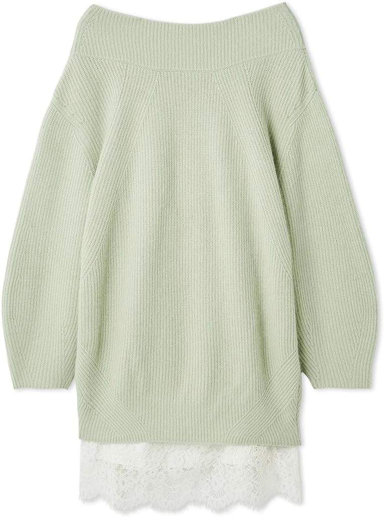 Snidel SWNO254191 Women’s Cami Mini Dress Knit Set