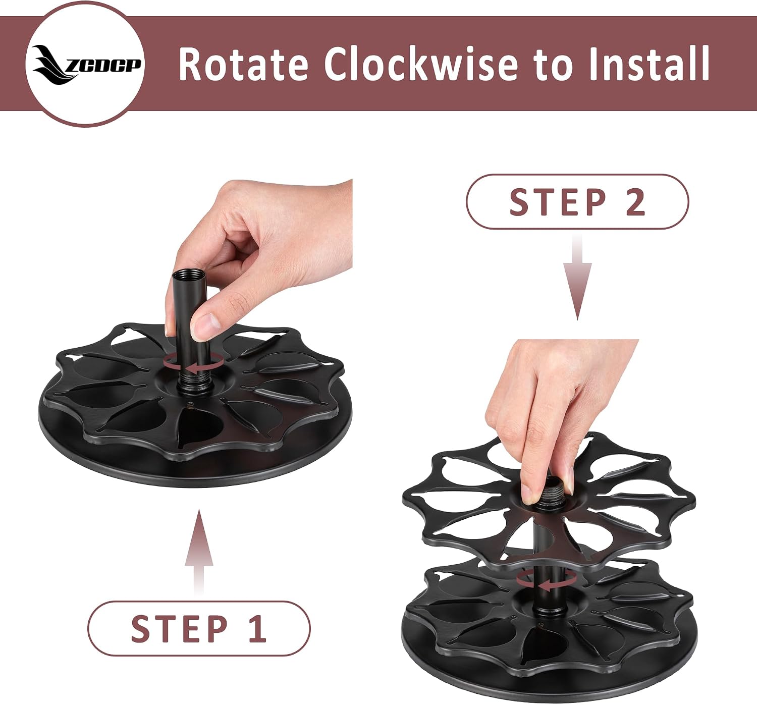 ZCDCP Coffee Pod Holder System - 5-Tier Coffee Pod Holder Carousel, Metal Spinning Stand DIY for 50 Capsules
