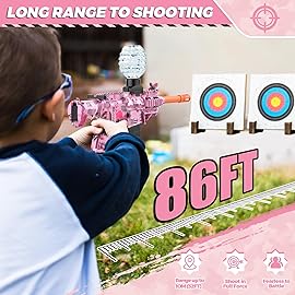 Electric Gel Ball Blaster Toys-Eco-Friendly Splatter Ball Blaster,Automatic Outdoor Games Toys for Activities Team GamePink