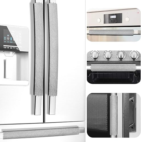 Miniatura 7 de MRKG Juego de 6 fundas para manija de puerta de refrigerador, talla única, mantiene tu aparato de cocina limpio de manchas, goteo, manchas de