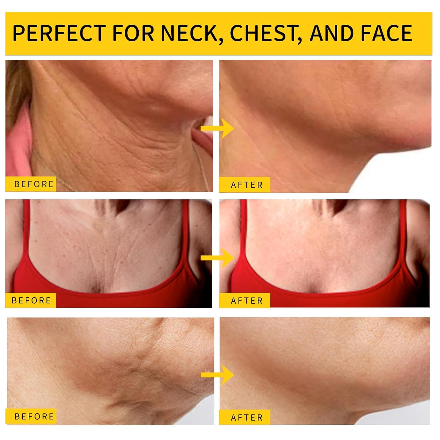 Tighten and Lift Neck Firming Cream, Neck Creams for Tightening and Firming, Skin Tightening Cream for Face, Neck, Chest & Décolleté - Image 5