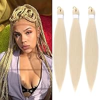 Vista 9 de Cabello trenzado rosa preestirado, fácil de trenzar, textura Yaki, pelo sintético profesional trenzado de 26 pulgadas, ajuste de agua caliente