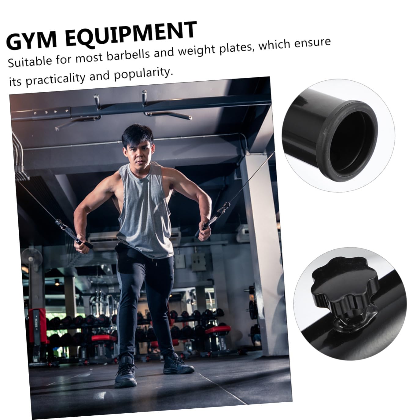 Supvox Langhantelgriff Landmine Fitnessgriff aus Rutschfestem Material Multifunktionales Muskeltrainingsgerät für Schultern und Rücken Kompatibel mit Meisten Langhanteln Trainingszubehör