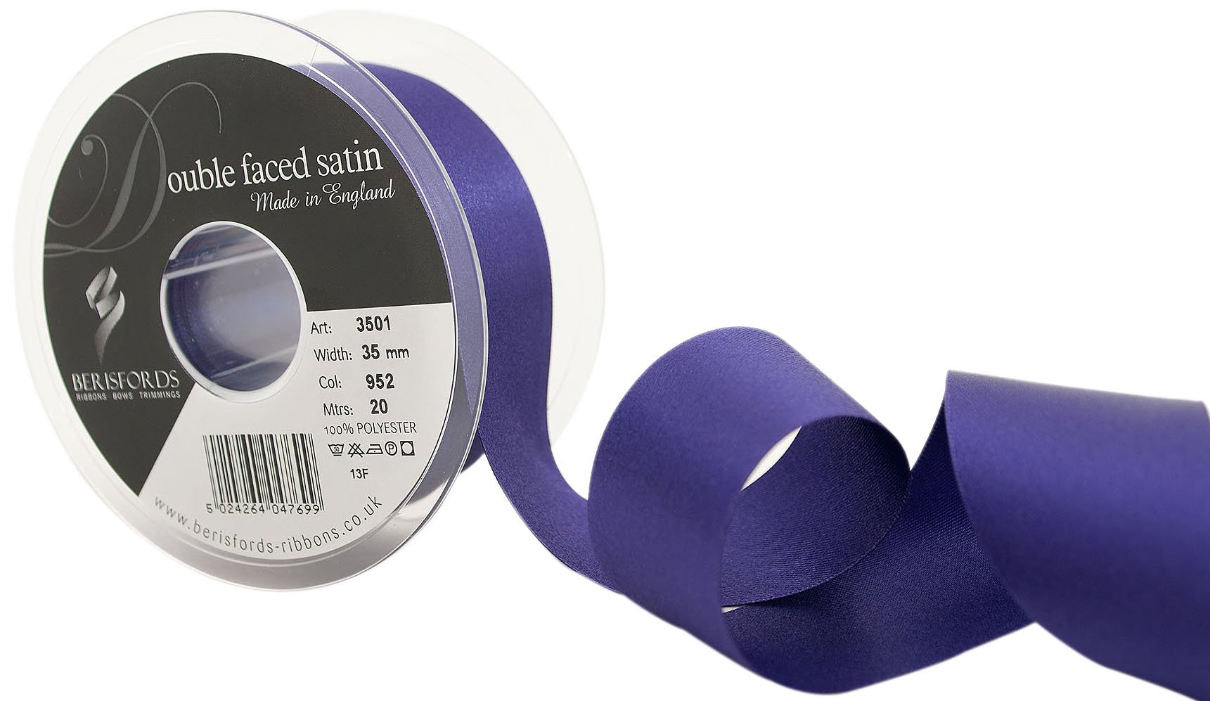 Berisfords 3501 35mm 952 Liberty Double Satin Ribbon x 20mtr, 35 mm