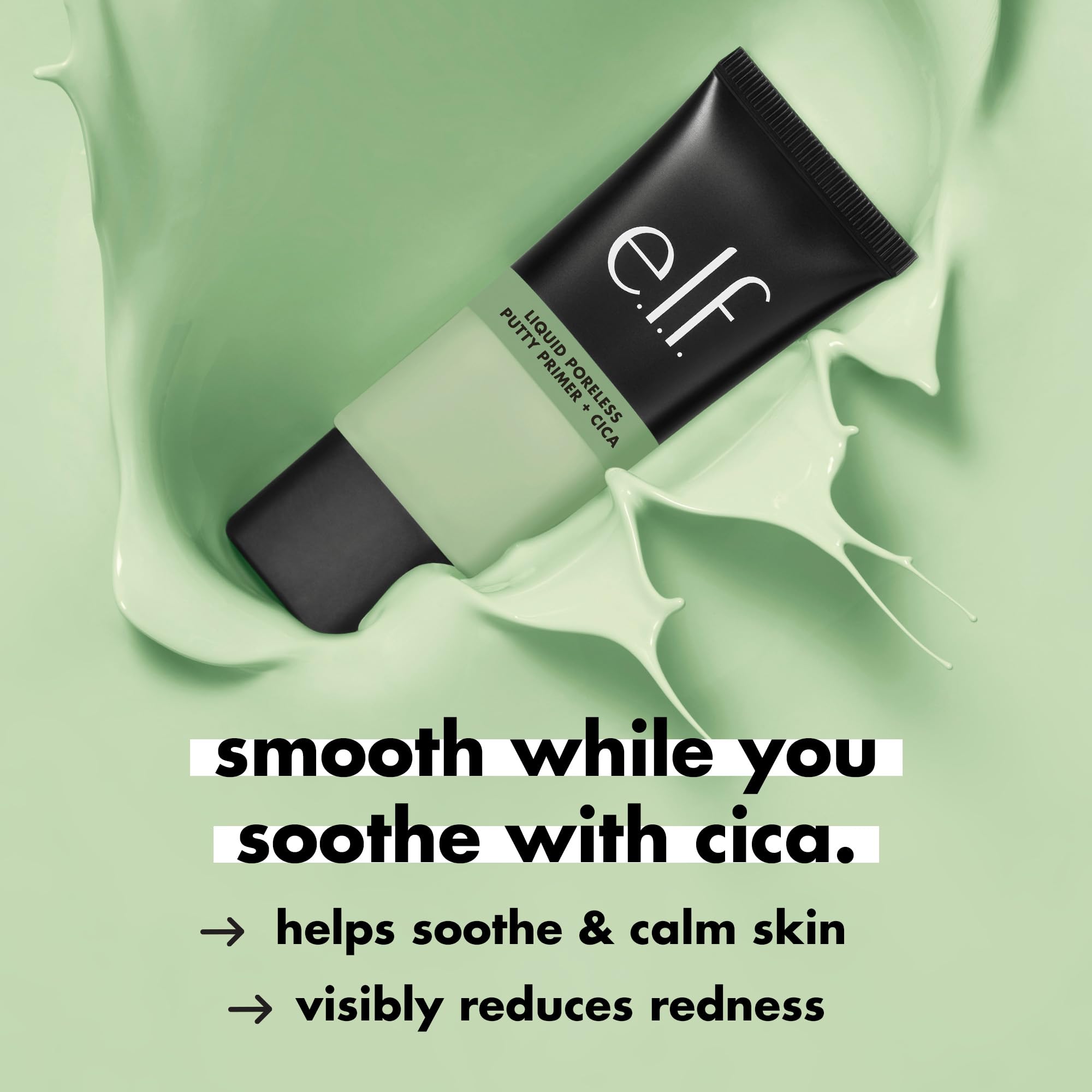 Amazon.com : e.l.f. Liquid Poreless Putty Primer + Cica, Face Primer For  Gripping Makeup, Visibly Reducing Redness & Soothing Skin, Vegan &  Cruelty-Free : Beauty & Personal Care