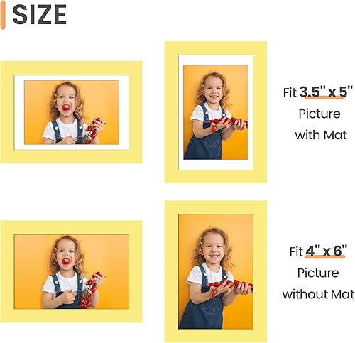 Vista 619 de upsimples - Portarretratos de 8.5 x 11 pulgadas, para fotos de 6 x 8 pulgadas con paspartú o de 8.5 x 11 pulgadas sin paspartú, marcos de fotos