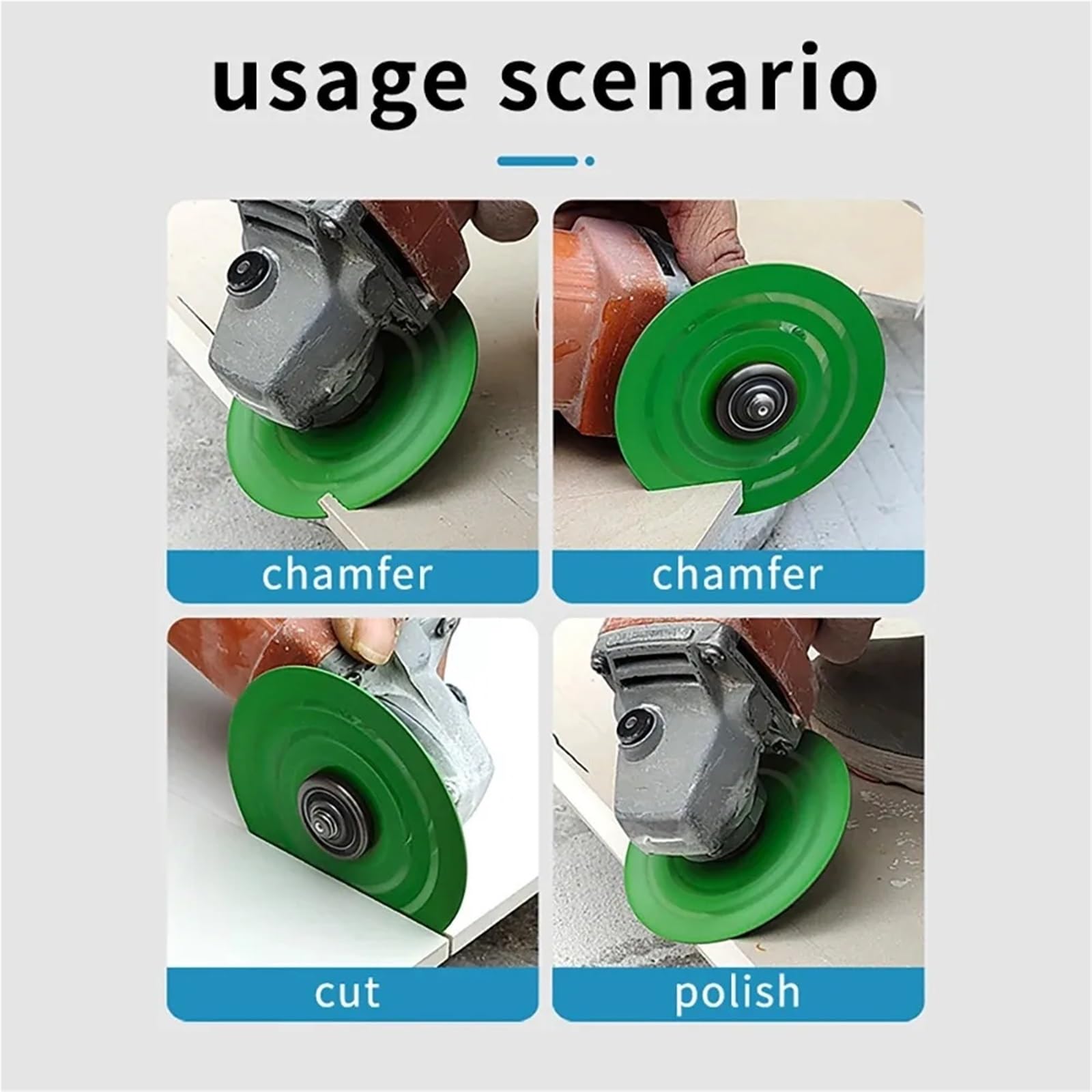 Tarcza do szlifowania płyt skalnych Tarcza szlifierska do cięcia zielonego diamentu Płytka stalowa Szkło ceramiczne 1 mm 7/8 cala Opakowanie 3 5 10 sztuk(10 PC)