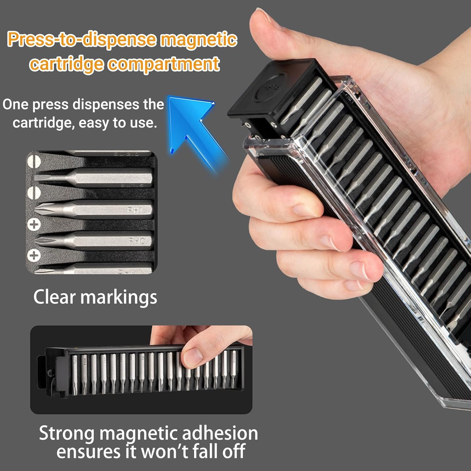 E1 Max Electric Screwdriver,Mini Precision Screwdriver Set,44 in 1 Screwdriver Set,Magnetic Storage, Repair Tool Kit for Electronics Phone Camera Laptop Watch