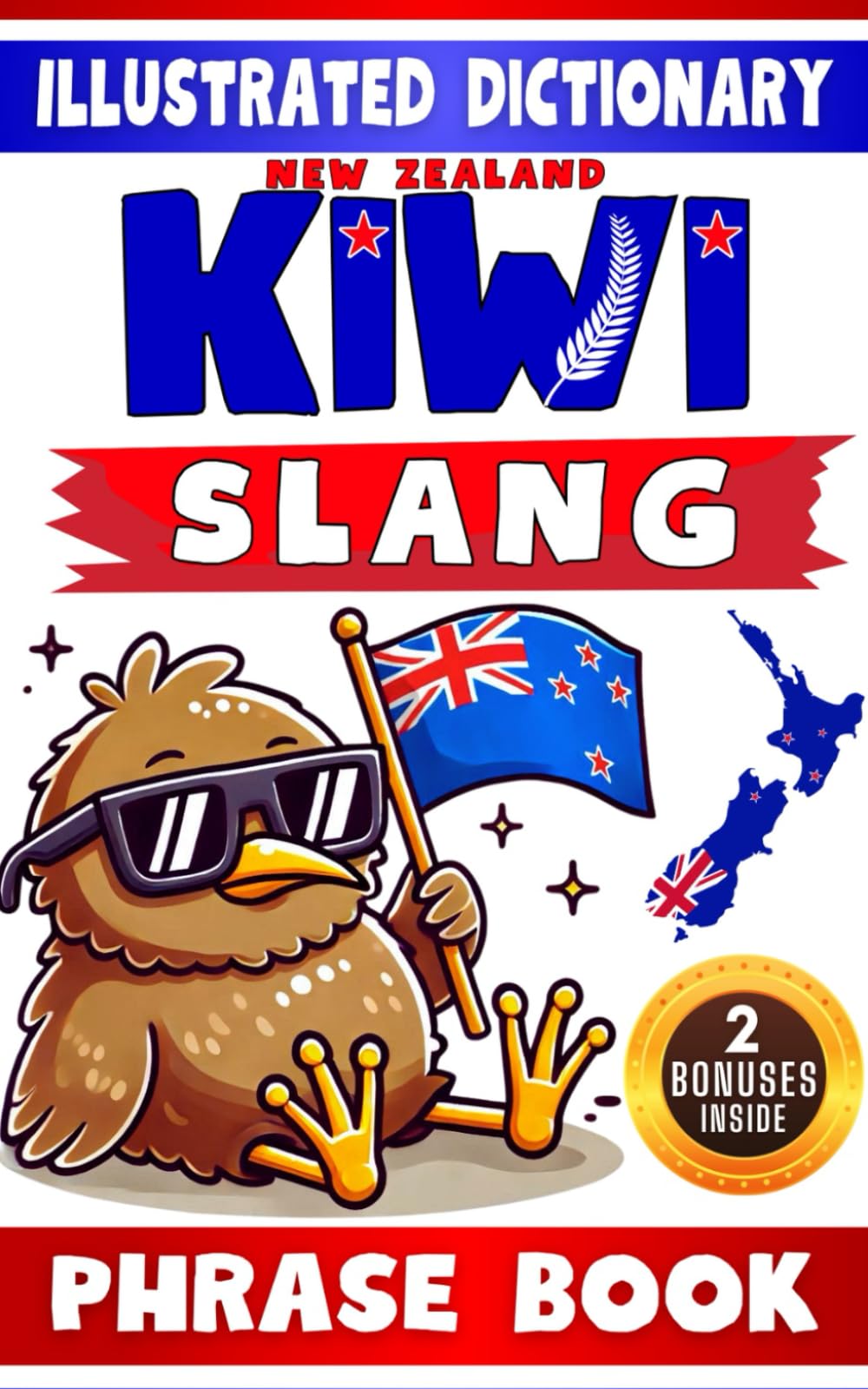 New Zealand Slangs Travel Size Phrase Book: Simple & Easy Mini Dictionary to Learn Kiwi Idiom, Words, Dialect and Lingo With Drawings and Illustrations