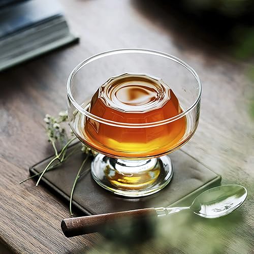 Miniatura 7 de Cuenco pequeño de vidrio para postre con patas pequeñas, cuencos de cristal transparente para helados, perfectos para cereales, nueces, frutas,