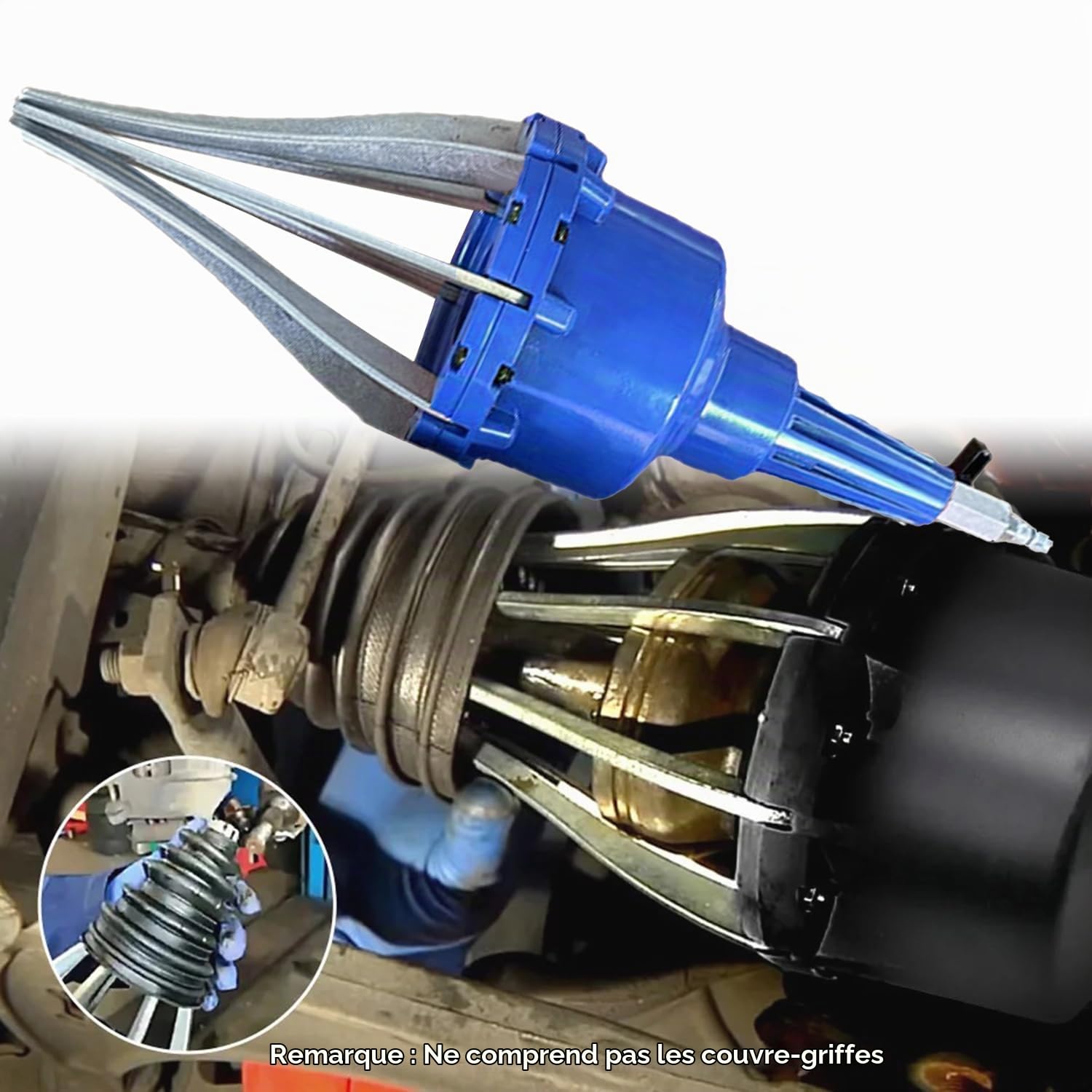 Expandeur Soufflet De Cardan,Outil Soufflet De Cardan Pneumatique,Outil Remplacement Automobile,Montage Soufflets De Joints Universels,Pour La Réparation Des Essieux De Voiture,20-120 Mm(Bleu)