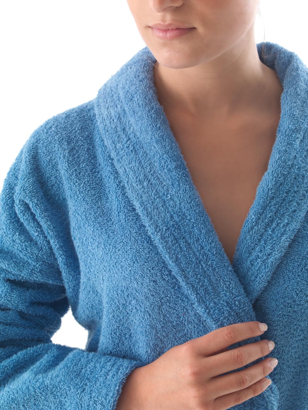 Top Towel - Elegant - Albornoz Sin Capucha para Mujer y Hombre 100% Algodón, 500 g/m² - Suave y Absorbente para Ducha, Spa y Piscina