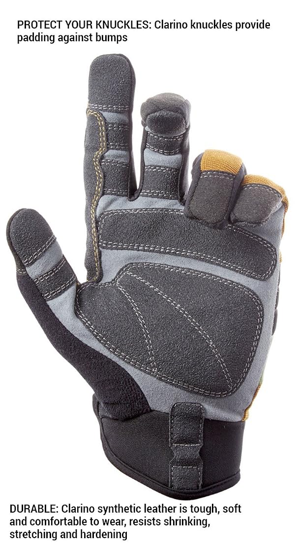 Custom Leathercraft160X Contractor XtraCoverage Flex Grip Work Gloves, Extra Large, Black, Brown by Custom Leathercraft - Used condition - Image 2