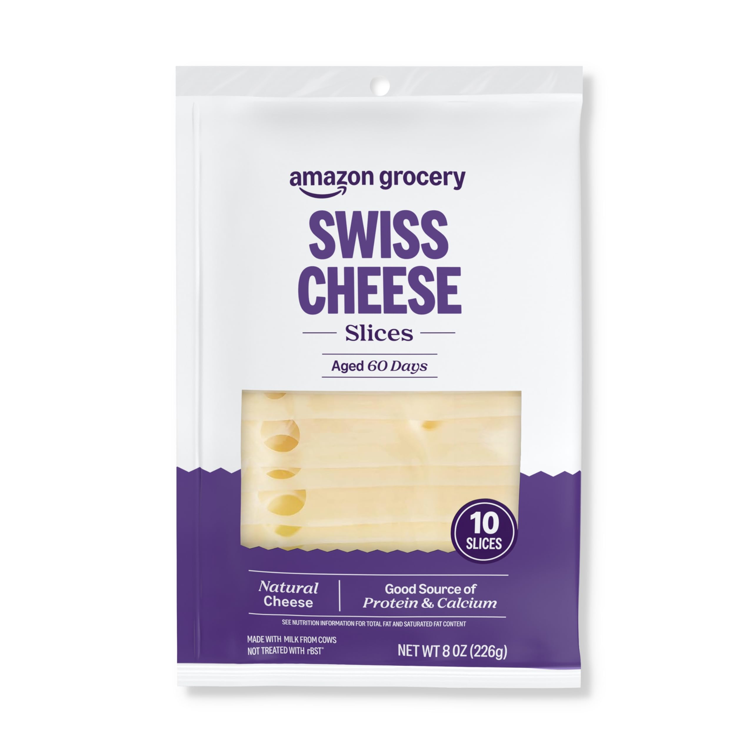 Amazon Grocery Swiss Cheese 8 Oz 10 Slices Previously Happy Belly Packaging May Vary