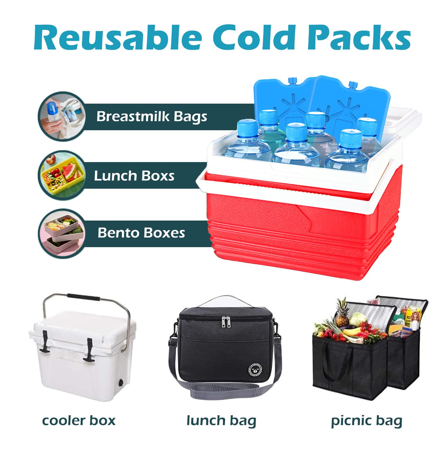 Bloc Glace pour glaciere - Lot de 4 pièces, Chaque de 200 millilitres-Pain de Glace pour Sac Isotherme - Un Accessoire de Refroidissement Indispensable.