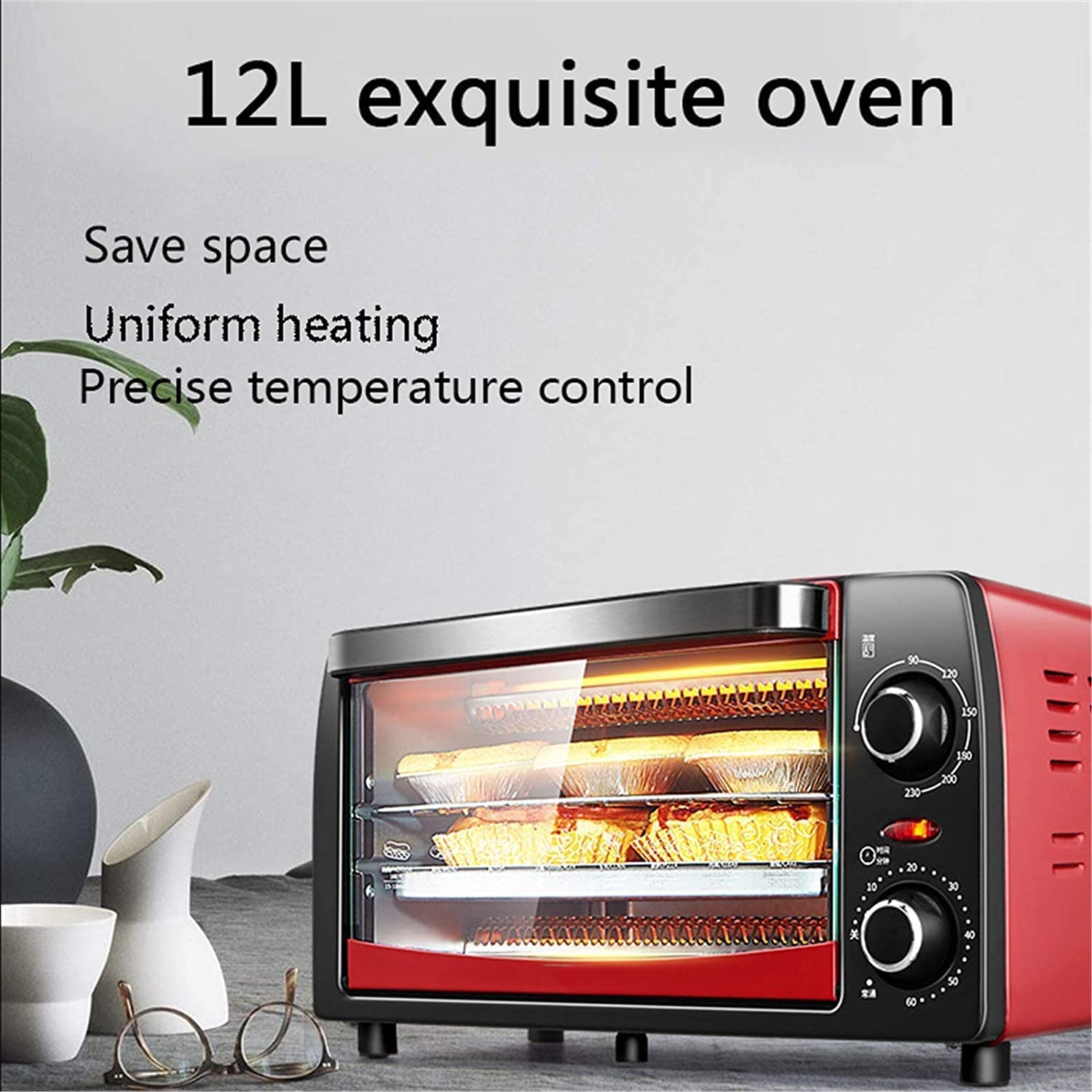 Oven Solo Forno a microonde in Silver Tact Ventilatore singolo Acciaio inossidabile Classe energetica Premium Fornello alogeno a convezione Ideale per arrostire, cuocere al forno Estetico e