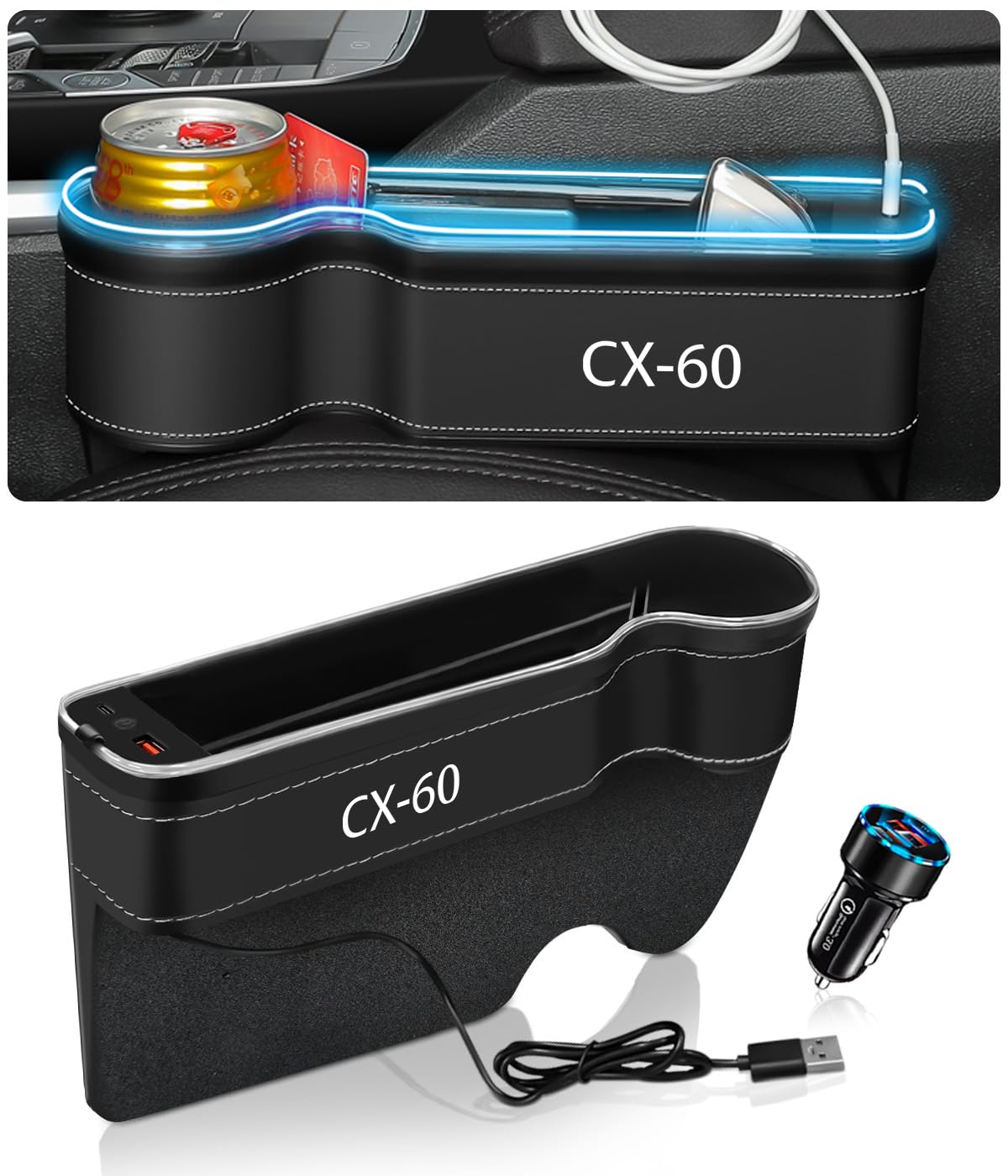 CDボックスセット Amazon | 【2025年版·大容量設計】マツダCX-60 車用 光る