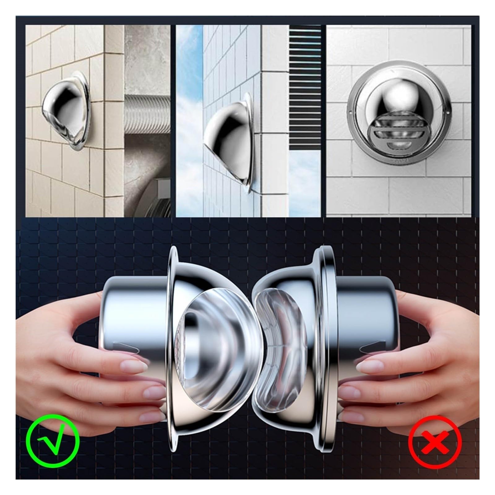 Griglia Di Ventilazione In Acciaio Inox 60 A 300mm Per Cucina Con Rete
