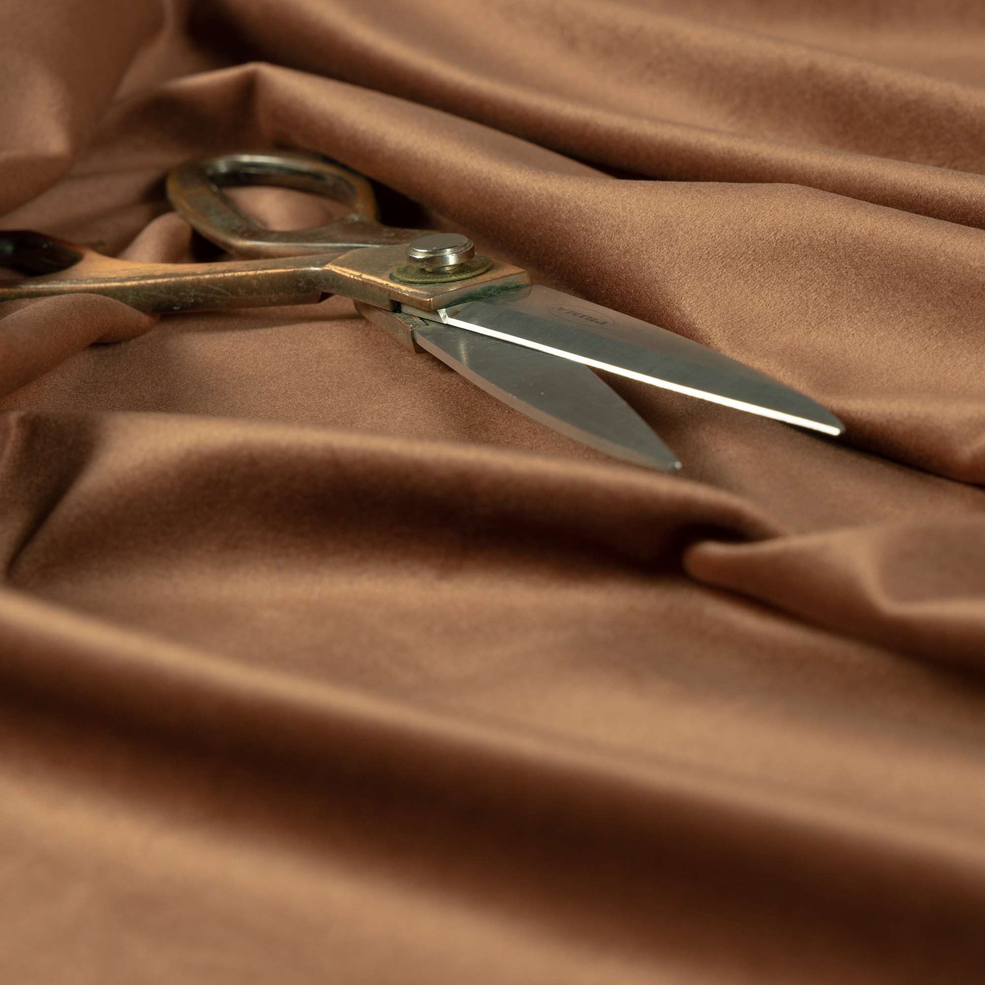 Redbrick Mill Fabrics Flame Retardant Plain Durable Brushed Cotton Feel Velvet Upholstery Fabric by The Metre, 135cm Width, Brown (Per Metre) — image 1