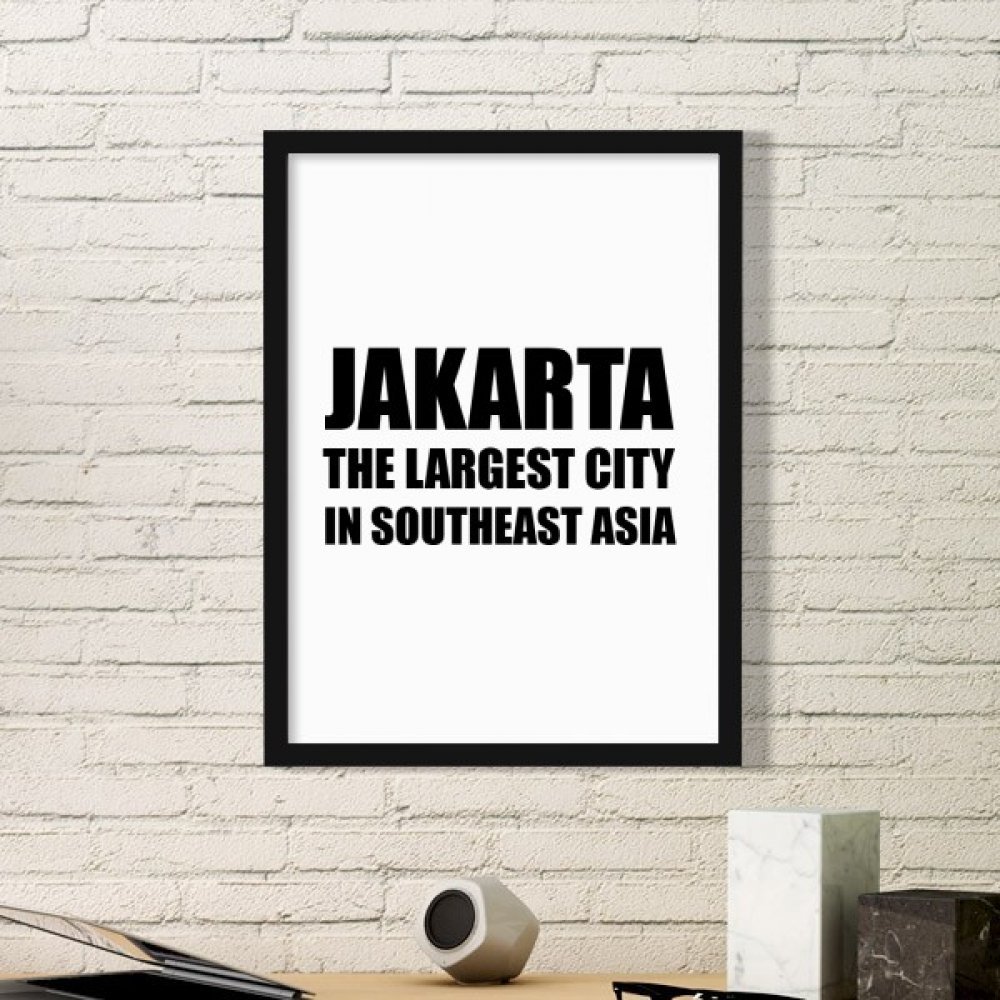 Impression photo Jakarta Asie du Sud cadre noir pour affiche et sticker