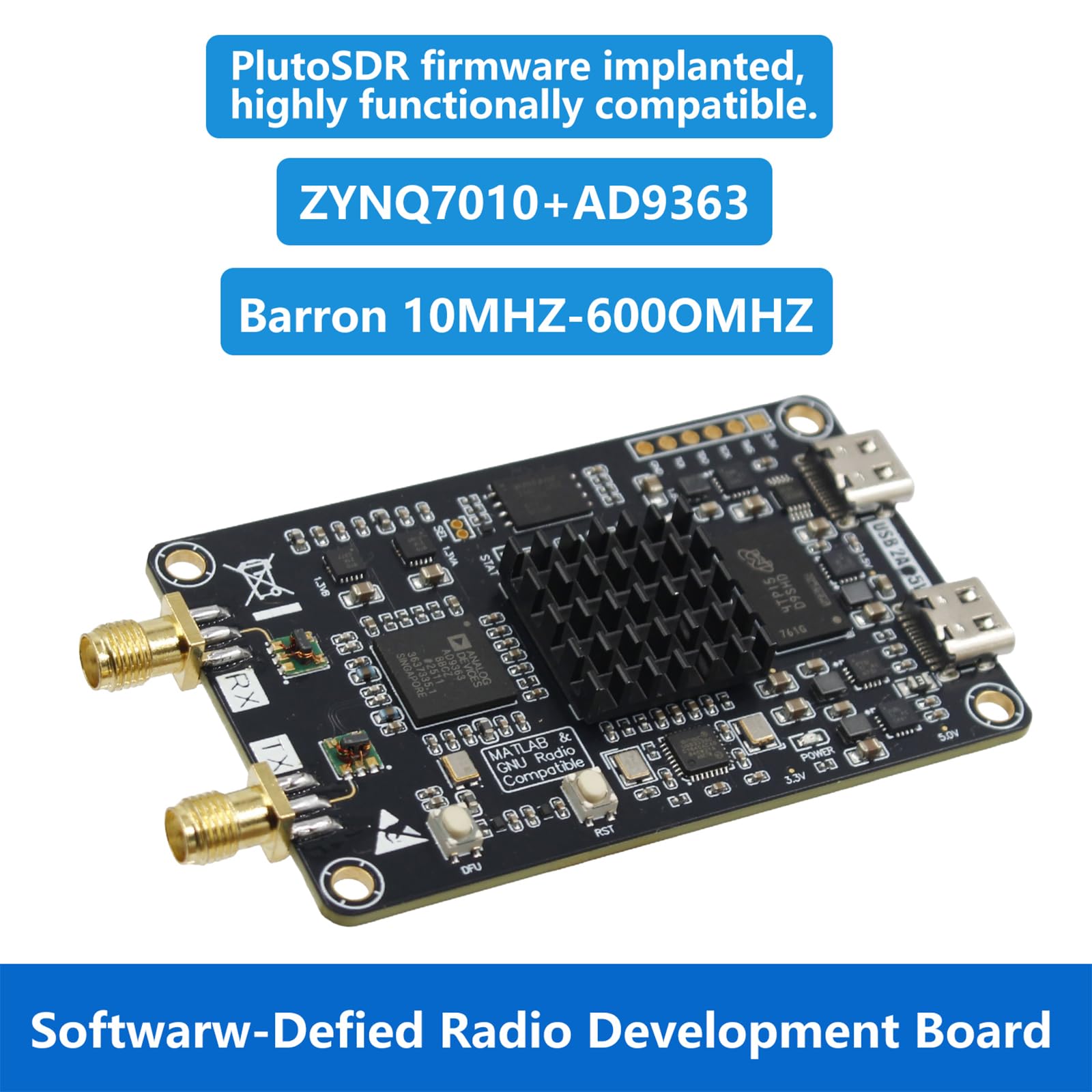 PlutoSDR - Placa de desarrollo de radio definida por software con antena definida por software ZYNQ7010 AD9363 Zynq7010 AD9363 SDR