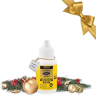 EBIN NEW YORK Wonder Lace Bond Wig Glue Extra Mega Hold 35 ml Waterproof, Quick Drying, No Residue, Latex Free, Long-Lasting Invisible Adhesive for Lace Front Wigs