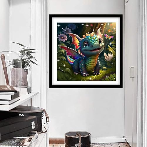 Miniatura 3 de PSCH Kit de pintura de diamante de dragón, kits de pintura de diamante de dragón para adultos, arte de diamante de dragón de taladro completo 5D