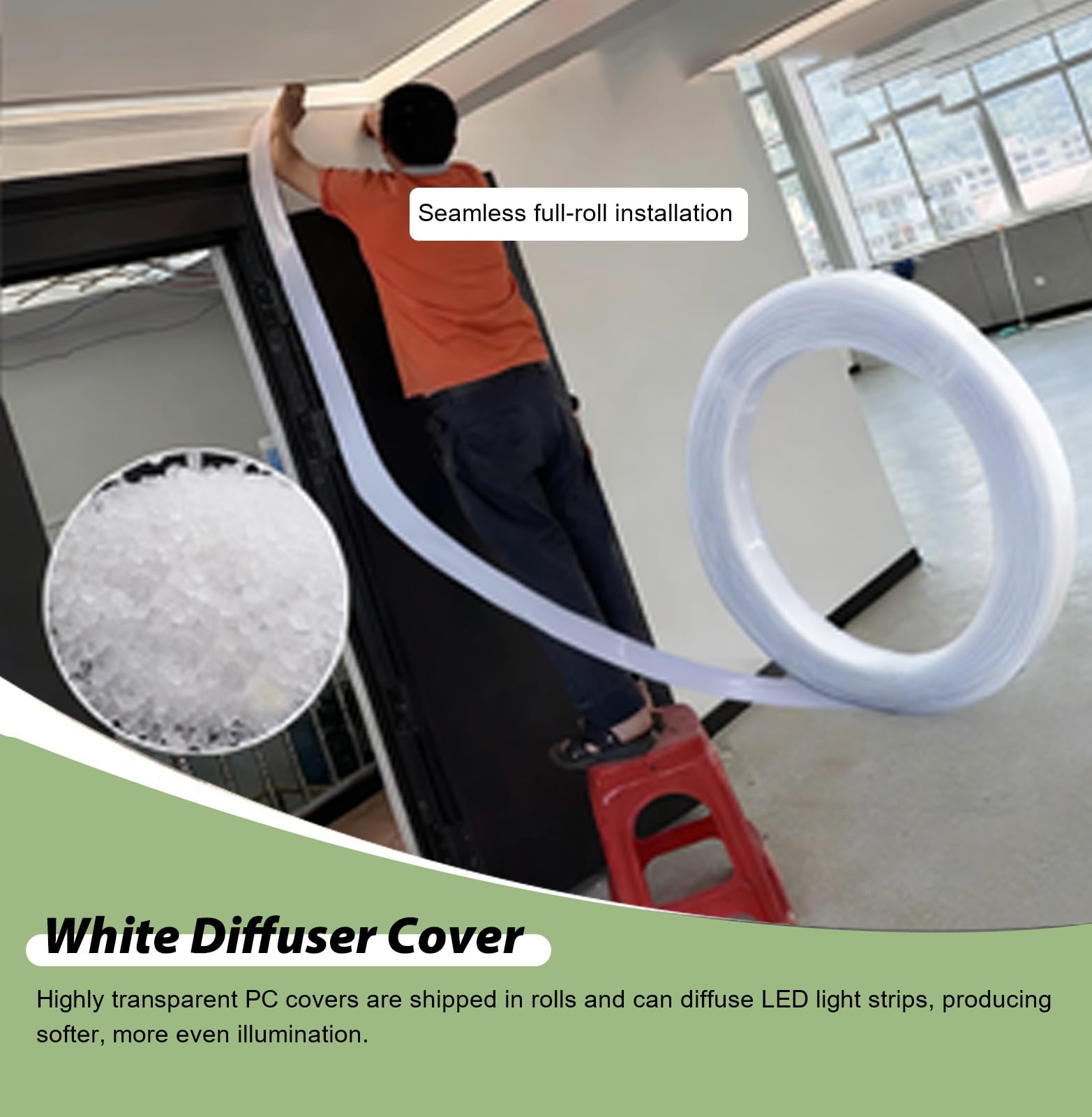 Profili per Strisce LED Canale di Illuminazione a LED per Cornici a Corona per Bordo Parete/Soffitto, Profilo in Alluminio Flessibile per Illuminazione Indiretta per Ambienti(2.6m/8.5ft)