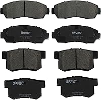 Vista 75 de Juego de pastillas de freno delanteras y traseras de 4 ruedas de repuesto de pastillas de freno de disco de cerámica para Nissan Pathfinder