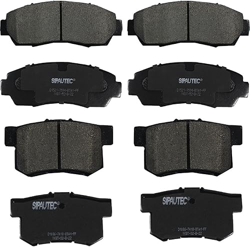 Miniatura 75 de Juego de pastillas de freno delanteras y traseras de 4 ruedas de repuesto de pastillas de freno de disco de cerámica para Nissan Pathfinder