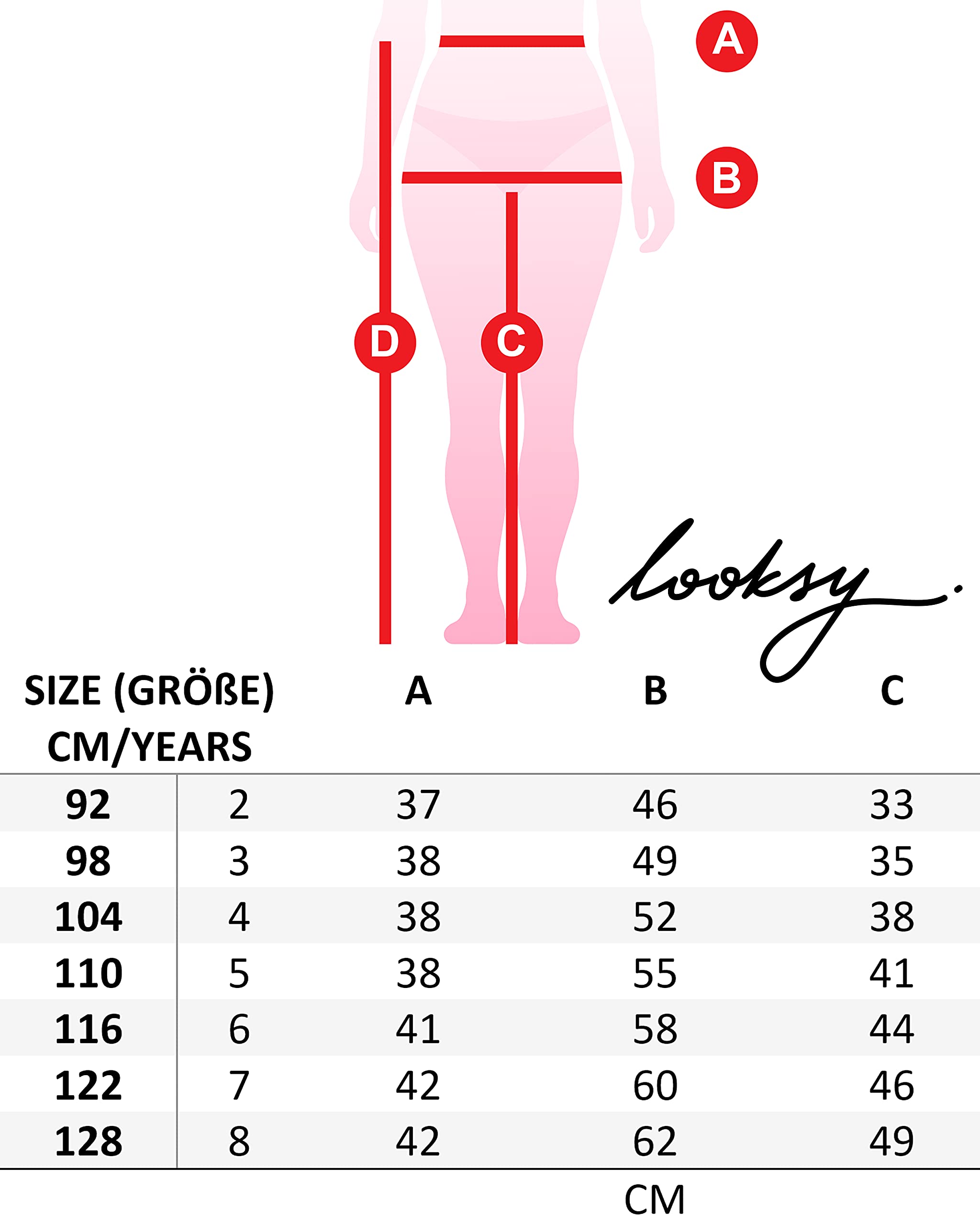 looksy Leggings per Ragazze Tessuto di Cotone Traspirante Lunghezza alla Caviglia Colori Classici Vivaci Tinta Unita Abbigliamento Sportivo per Bambini Taglie per la Danza Scolastica 3-13 Anni
