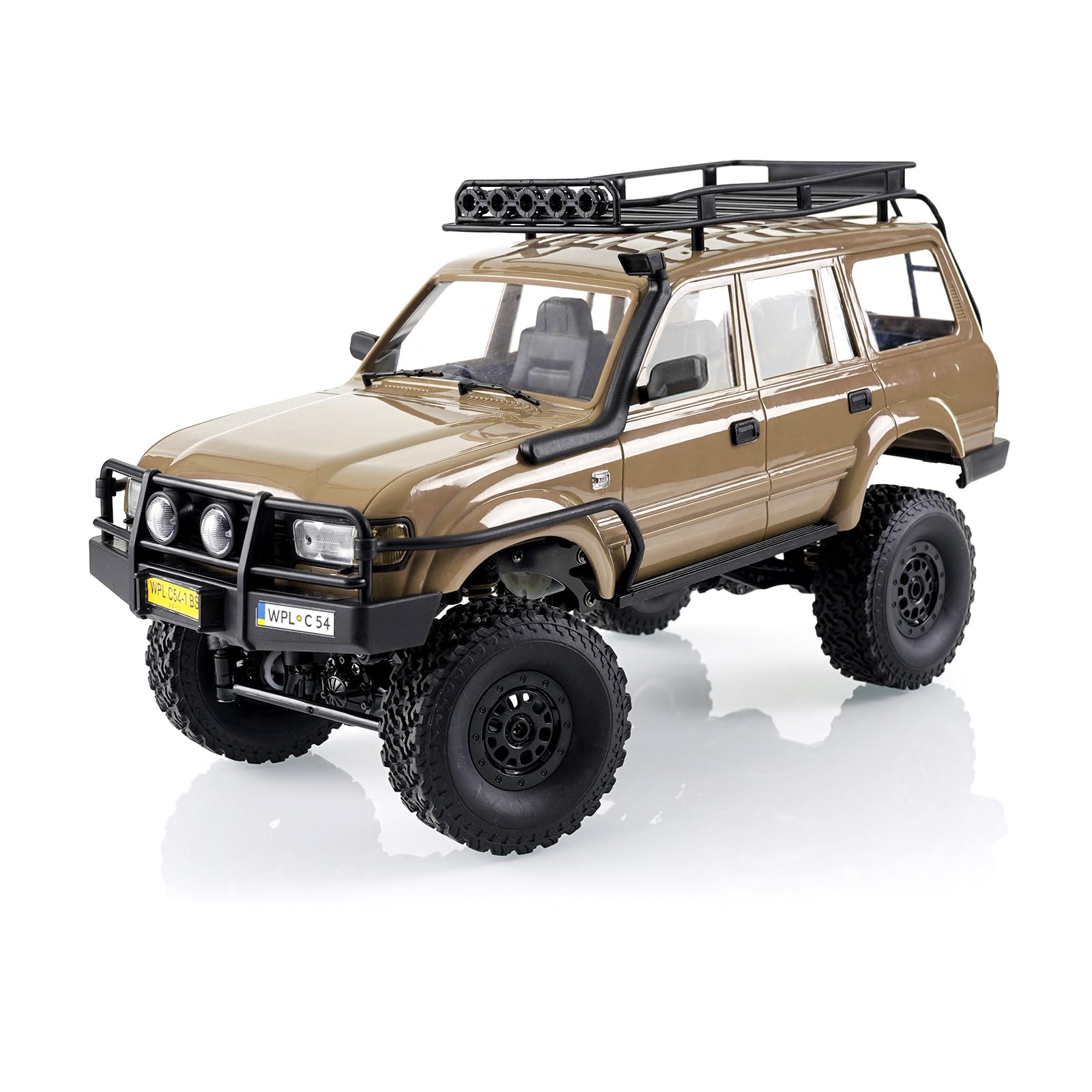 ARRIS 1:16 RC Rock Crawler, WPL C54-1 RC Pickup Truck RTR, LC80 4WD Off-Road RC Car for Adults Hobby Gifts Yellow