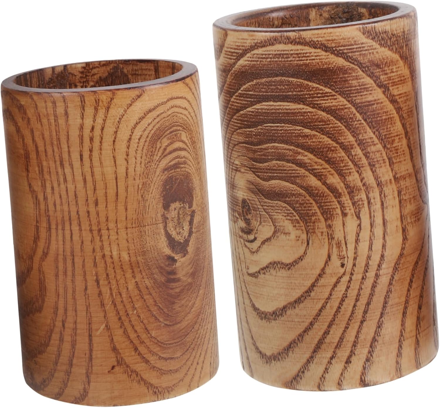 Cabilock 2pcs Wooden Utensil Holder Smooth Dining Table Organizer for Cutlery Chopsticks and Silverware Compact Design for Kitchen Countertop and Events