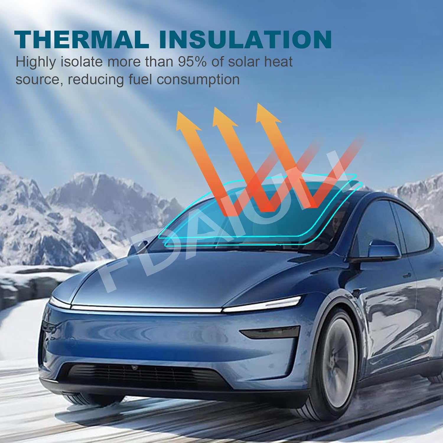 Precut Window Film Tint for 2025 Tesla Model Y Juniper PVC Kit All Sides Privacy Block Infrared UV Rays Sun Blocking Protection (Front Windshield 80%, Other 8%, Whole Car Set)