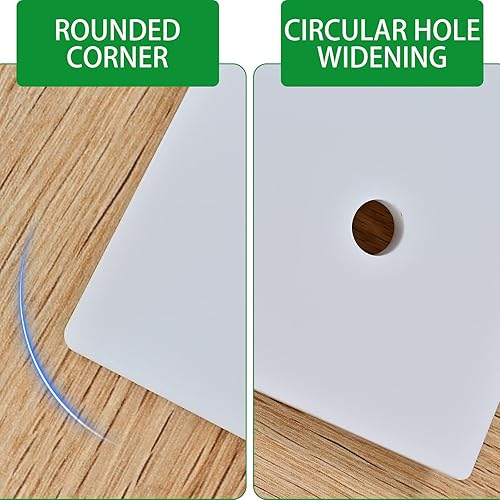 Miniatura 5 de iCAGY Pizarra blanca acrílica de borrado en seco para pared, para oficina, hogar y niños, diseño elegante, fácil instalación, esquina redondeada, 18