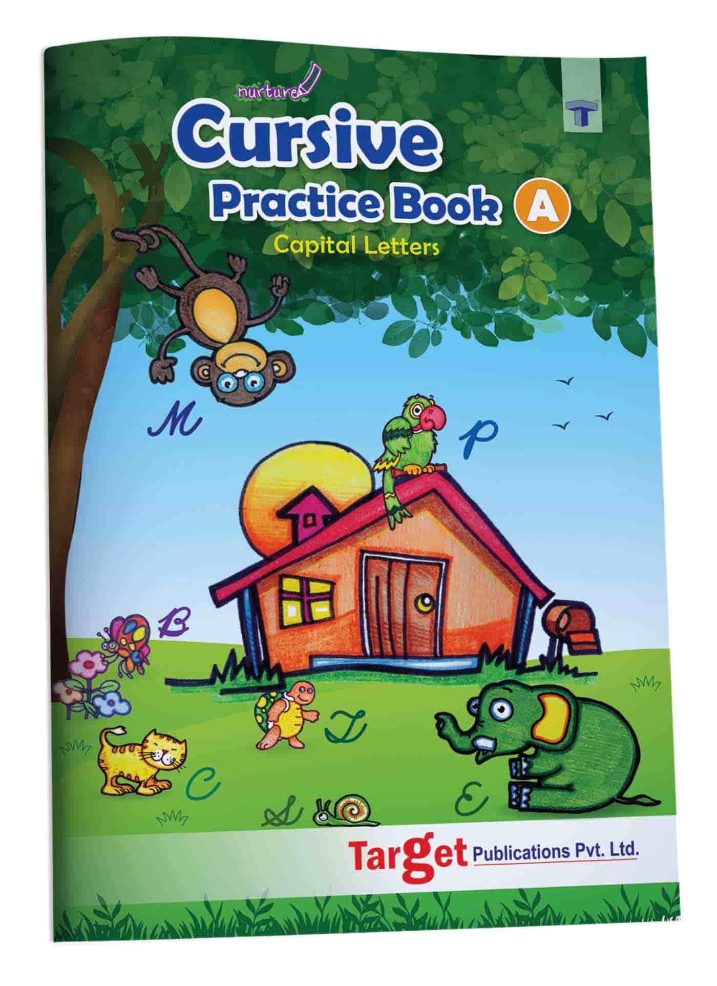 Nurture English Cursive Alphabet Practice Books for Kids | 5 to 8 Year Old | Practice Writing Capital and Small Letters for Children | Book A and B - Set of 2 Books 1