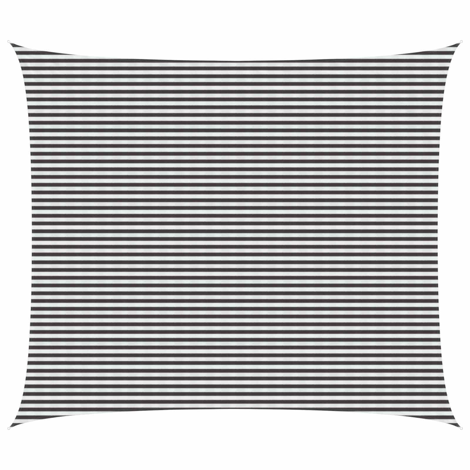 vidaXL Sunshade Sail Anthracite and White 6 x 8 m HDPE, Garden and Terrace, Modern Sunshade Sail, Outdoor Shades, UV Blocking Cover, Wind Permeable Canopy for Balconies, Awning Solutions — image 1