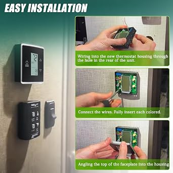 RV Thermostat Ctrl Kit, Acrylonitrile Butadiene Styrene (ABS), Black